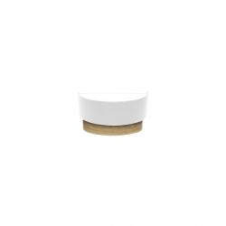 Aplique Tania 1xe27 Blanco/madera Clara 15x30x16 Cm