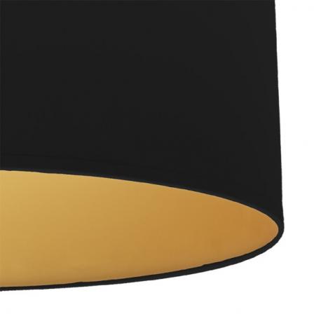 Pie Salon Anuska 1xe27 Negro/negro-oro 162x40x40 Cm