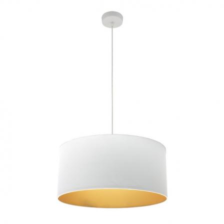 Colgante Anuska 1xe27 Blanco/blanco-oro Regx50x50 Cm