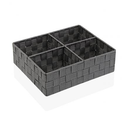 CAJA 4 COMPARTIMENTOS GRIS