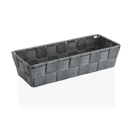 CESTA ALARGADA GRIS CLARO