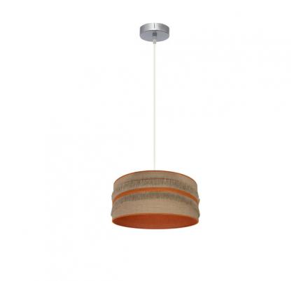 Colgante Natalia 1xe27 Niquel/saco-naranja Regx30x30 Cm