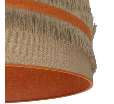 Colgante Natalia 1xe27 Niquel/saco-naranja Regx30x30 Cm