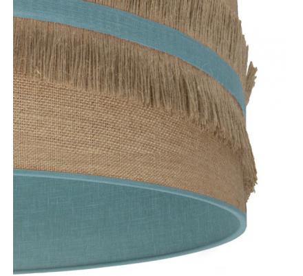 Colgante Natalia 1xe27 Niquel/saco-turquesa Regx40x40 Cm