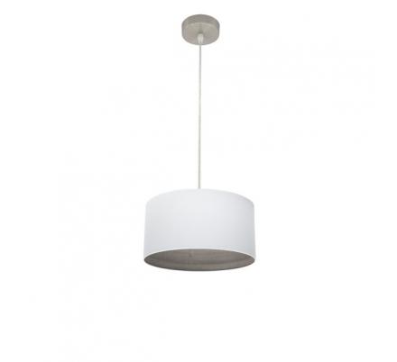 Colgante Tatiana 1xe27 Niquel/blanco-mad.Gris Regx30x30 Cm