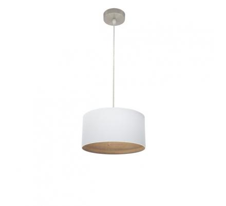Colgante Tatiana 1xe27 Niquel/blanco-mad.Clara Regx30x30 Cm