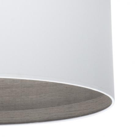 Colgante Tatiana 1xe27 Niquel/blanco-mad.Gris Regx40x40 Cm