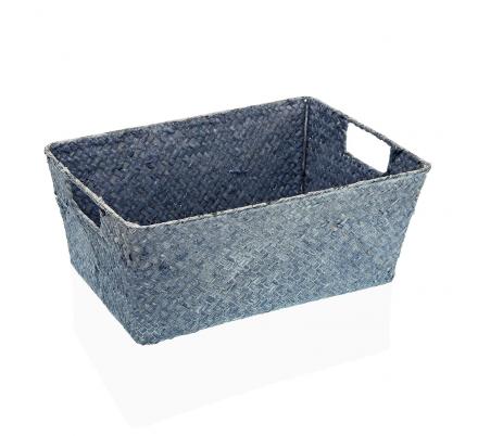 CESTA RECT C/ASAS AZUL