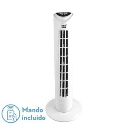 Ventilador De Torre Tuka Blanco 3 Vel 50w C/remoto  Oscilante Temporizador  80x25x25 Cm