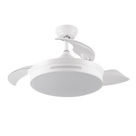Ventilador DC 72w Micenas Blanco 3 Aspas Transp. 109d 6 Veloc. 7200lm 3 Colores  C/remoto, Memoria Y  Temporizador
