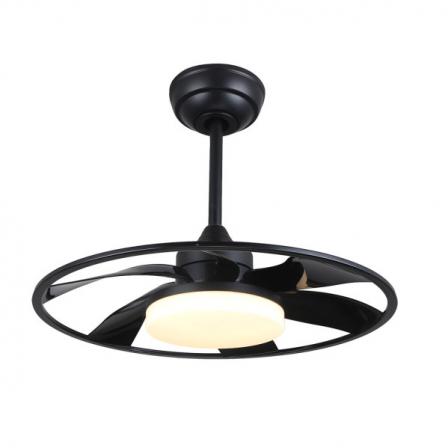 Ventilador Dc Celsius 26w Negro 6 Aspas 55d 2950lm 3000-4000-6500k 6vel. Remoto, Memoria Y Temporizador