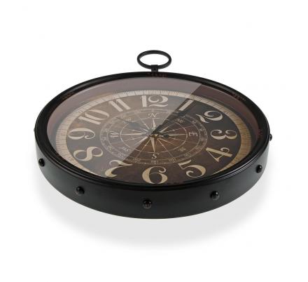 RELOJ PARED METAL BROWN