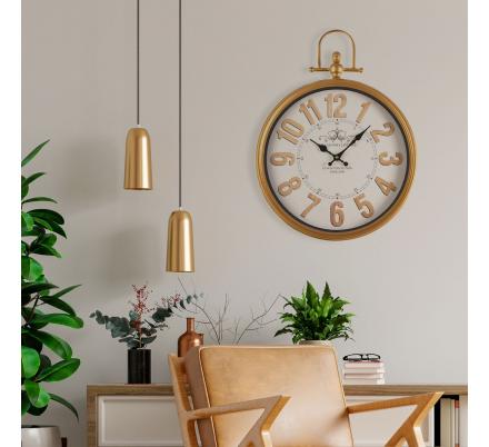 RELOJ PARED METAL CROWN BLANCO