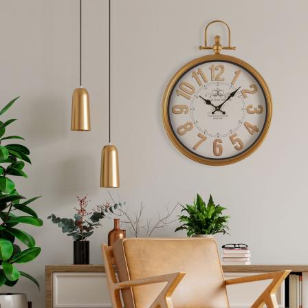 RELOJ PARED METAL CROWN BLANCO