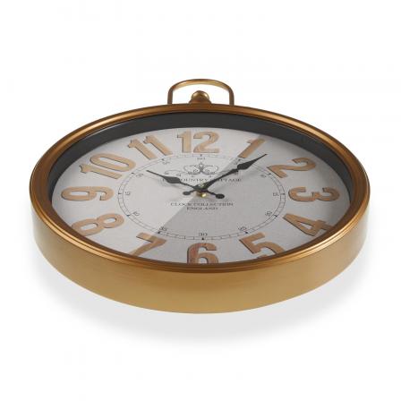 RELOJ PARED METAL CROWN BLANCO