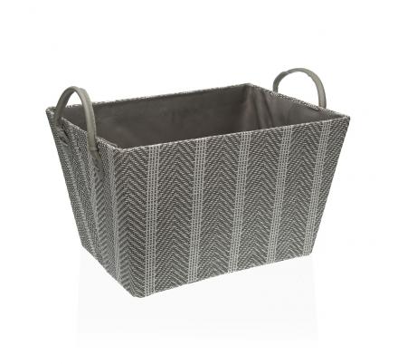 CESTA  BLANCA Y GRIS