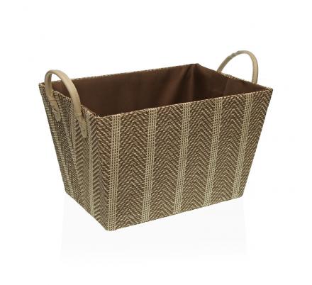 CESTA  BEIGE Y CREMA