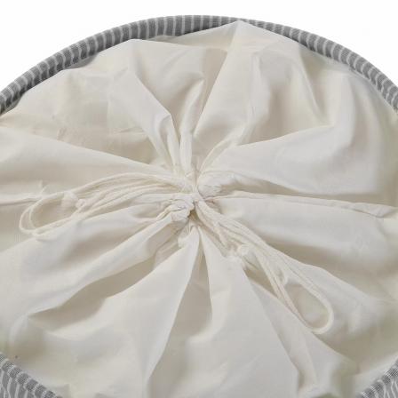 CESTO ROPA CON TAPA GRIS