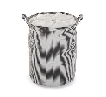 CESTO ROPA CON TAPA NEGRA