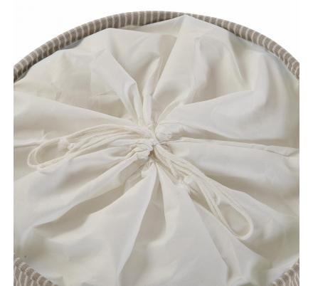 CESTO ROPA CON TAPA BEIGE