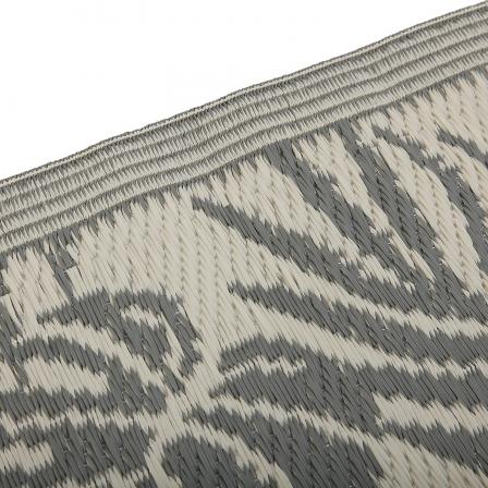ALFOMBRA GRIS CON HOJAS