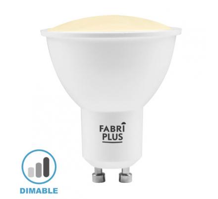 Bombilla Gu10 Dicroica 8w 3000k Fabriplus Dimable 760lm 5,8x4,9x4,9 Cm