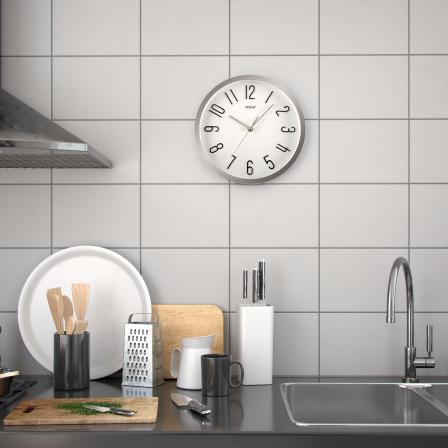 RELOJ DE PARED PLATEADO DIA 30