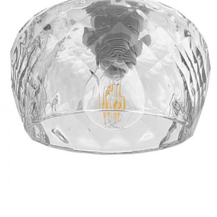 Regleta Estela 3xe27 Cromo Regx65x13 Cm C/tulipas Cristal Tallado Transparente