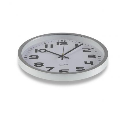 RELOJ COCINA PLATA 25 CM