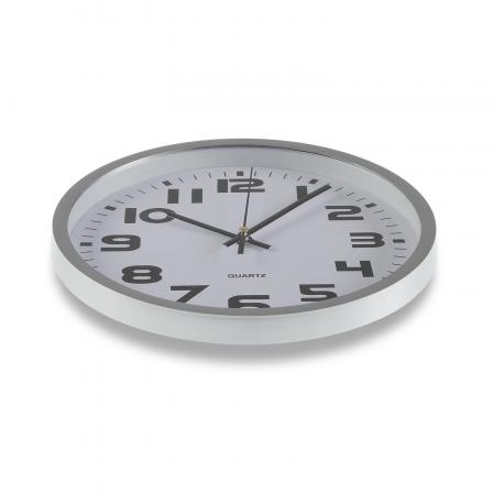 RELOJ COCINA PLATA 25 CM