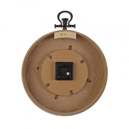 RELOJ PARED MADERA HOJAS