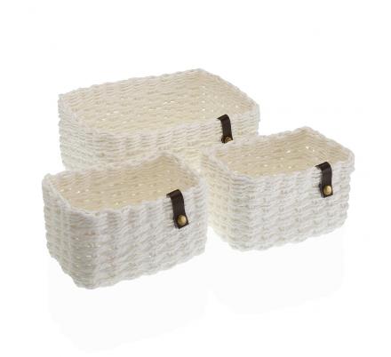 SET 3 CESTAS BLANCO