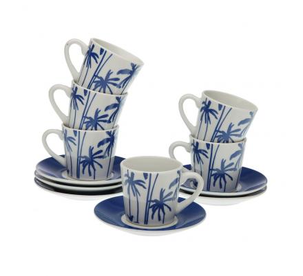 SET 6 TAZAS CAFE C/P  MARINA