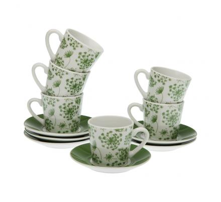 SET 6 TAZAS CAFE C/P  AMANDA
