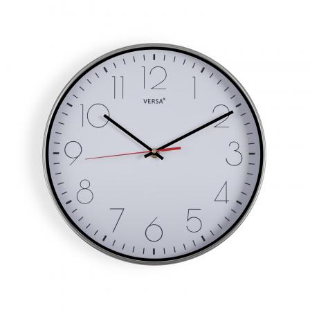 RELOJ BLANCO/ PLATEADO 30,5 CM