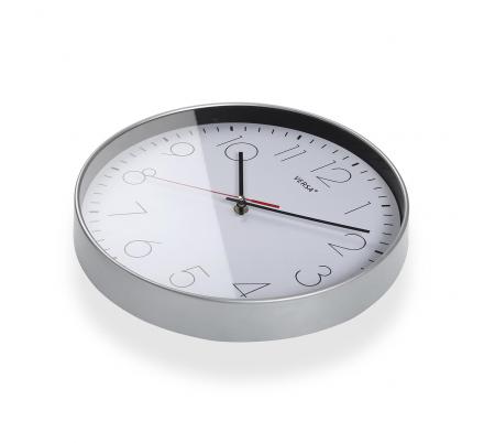 RELOJ BLANCO/ PLATEADO 30,5 CM