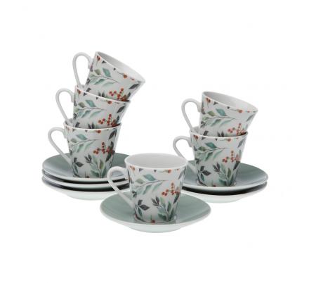 SET 6 TAZAS DE CAFE ACEBO