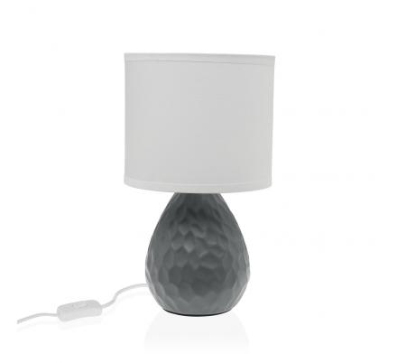LAMPARA DE MESA GRIS/BLANCA