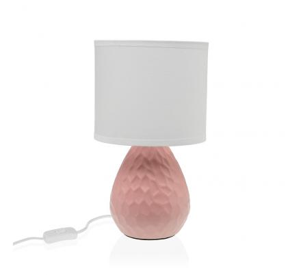 LAMPARA DE MESA ROSA/BLANCA