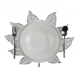 SALVAMANTEL HOJA PLATEADO