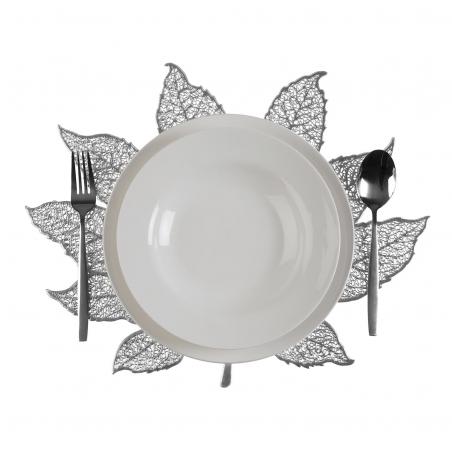 SALVAMANTEL HOJA PLATEADO