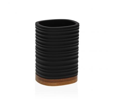 VASO PORTACEPILLO NEGRO