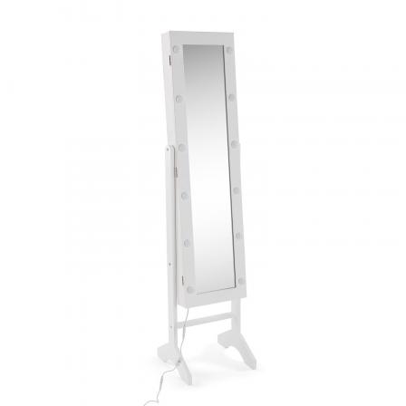 ESPEJO JOYERO BLANCO CON LED