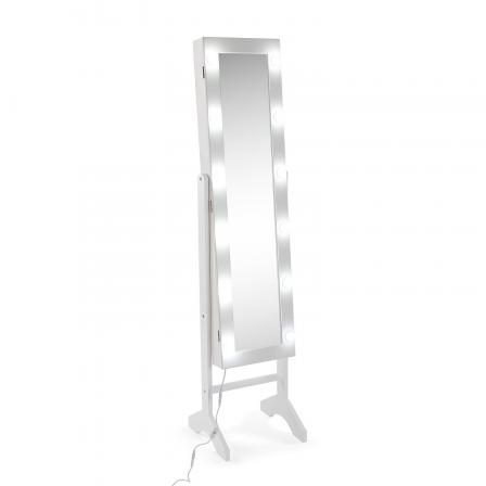 ESPEJO JOYERO BLANCO CON LED