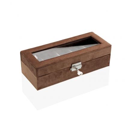 CAJA DE RELOJES MARRON