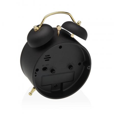 RELOJ DESPERTADOR NEGRO 9,7CM