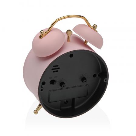 RELOJ DESPERTADOR ROSA 9,7CM