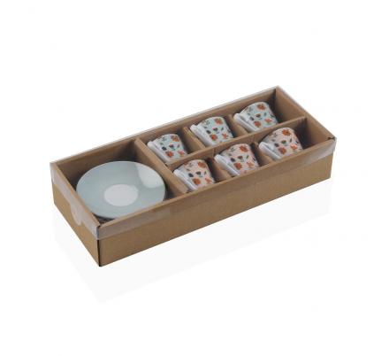 SET 6 TAZAS DE CAFE JACINTA