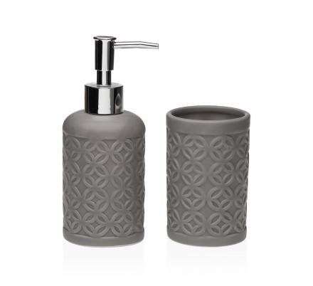 SET BAÑO 2 PCS  GRIS