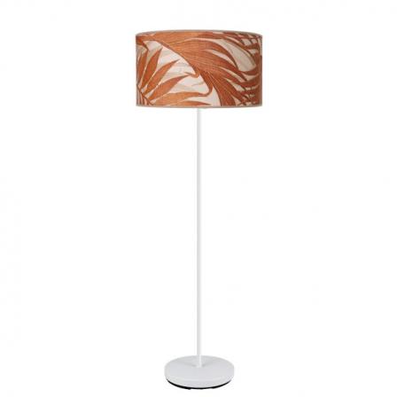 Pie Salon Moda 1xe27 Blanco/hoja Caldera 163x40x40 Cm